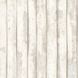 FH37535 - Homestyle Rustic Wooden Logs Light Beige Galerie Wallpaper