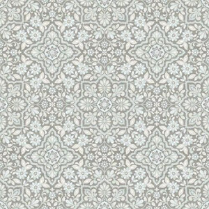FH37544 - Homestyle Geometric Floral Tiled Patterns Blue Grey Galerie Wallpaper