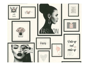 AS Creation Metropolitan Stories White Black Novelty Wallpaper Wallcovering 369181