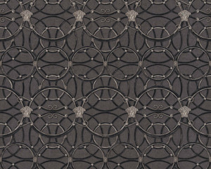 370494 - Versace 4 Baroque Design Black Silver AS Creation Wallpaper