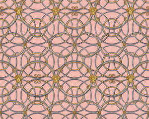 370496 - Versace 4 Baroque Design Gold Grey  Pink Silver AS Creation Wallpaper
