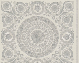 370555 - Versace 4 Ornamental Baroque Grey  Silver AS Creation Wallpaper