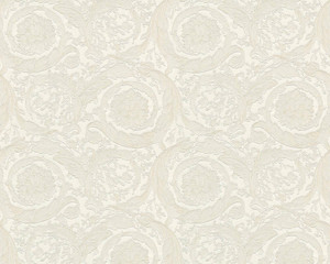935832 - Versace 4 Floral Swirls Cream AS Creation Wallpaper