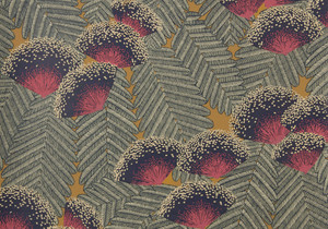 1838 Wallcoverings 1907-138-03 - Elodie Floral Bursts Jet 1838 Wallpaper roll - luxury design for UK feature walls