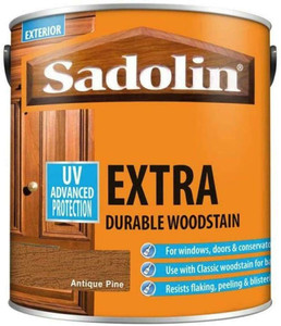 Sadolin Extra Wood Protection Wood Stain Antique Pine 1 Litre