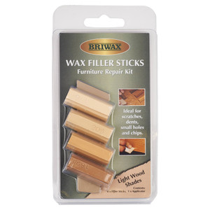 4 X Rustins Briwax Wax Filler Sticks Furniture Repair Kit Light Shades
