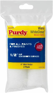 2 x 4" Purdy Wire System White Dove Rollers 1/2" nap