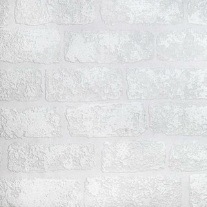 Anaglypta RD812 Anaglypta White Paintable Textured Brick Effect Wallpaper roll - luxury design for UK feature walls