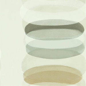 Harlequin 112194 - Momentum 6 Overlapping Circles Pebbles Beige Grey Harlequin Wallpaper roll - luxury design for UK feature walls