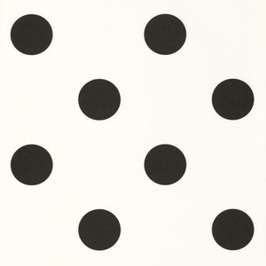 101209007 - Moonlight Polka Dots Black Casadeco Wallpaper