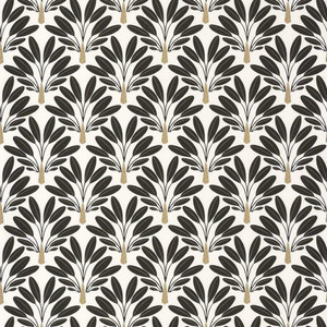101269026 - Moonlight Traveller Palms Black Casadeco Wallpaper