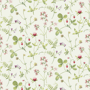 Galerie 27010 - Morgongava Floral Stems Green Galerie Wallpaper roll - luxury design for UK feature walls