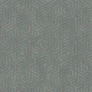 Galerie 32609 - City Glam Hex Geometric Rose Gold Grey Galerie Wallpaper roll - luxury design for UK feature walls