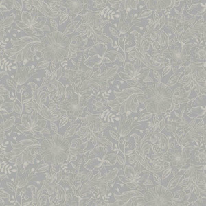 Galerie S13126 - Sommarang Floral Sketch Outline Grey Galerie Wallpaper roll - luxury design for UK feature walls