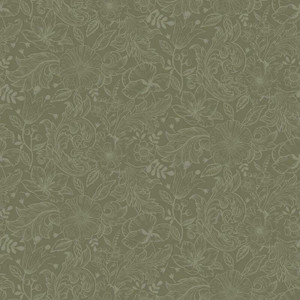 Galerie S13129 - Sommarang Floral Sketch Outline Green Galerie Wallpaper roll - luxury design for UK feature walls