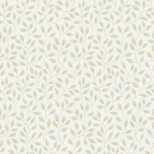 Galerie 33015 - Apelviken2 Trailing Leaves White Gold Galerie Wallpaper roll - luxury design for UK feature walls