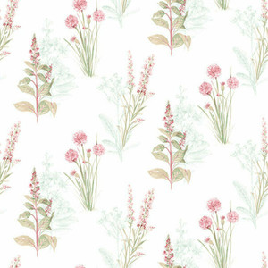 Galerie AB42442 - Abby Rose 4 Flora Flowers Teal Pink Galerie Wallpaper roll - luxury design for UK feature walls