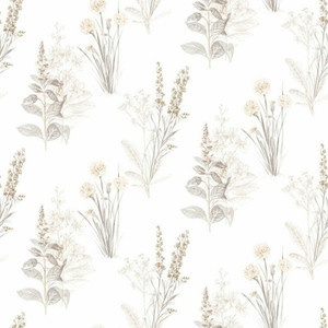 Galerie AB42446 - Abby Rose 4 Flora Flowers Beige Grey Galerie Wallpaper roll - luxury design for UK feature walls