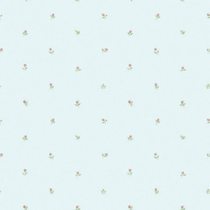 Galerie RG35718 - Rose Garden Mini Rose Print Blue Galerie Wallpaper roll - luxury design for UK feature walls