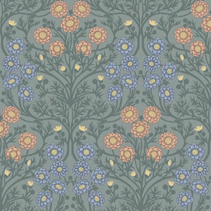 Galerie 14020 - Ekbacka Trailing Floral Grey Galerie Wallpaper roll - luxury design for UK feature walls