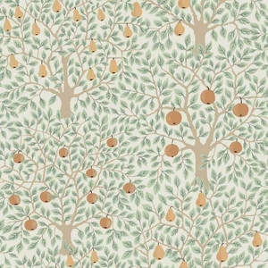 Galerie 33011 - Apelviken2 Apples and Pears White green Galerie Wallpaper roll - luxury design for UK feature walls