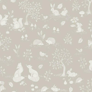 Galerie 44126 - Apelviken2 Woodland Animals Beige grey Galerie Wallpaper roll - luxury design for UK feature walls