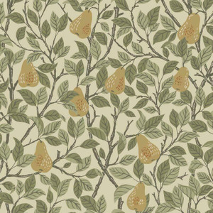Galerie S13102 - Sommarang Leaves and Pears Beige Galerie Wallpaper roll - luxury design for UK feature walls