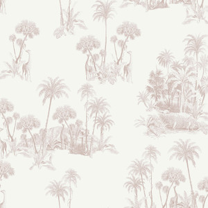 Galerie 12597 - Ted Baker Fantasia Animals Birds Botanics Cream Brown Galerie Wallpaper roll - luxury design for UK feature walls
