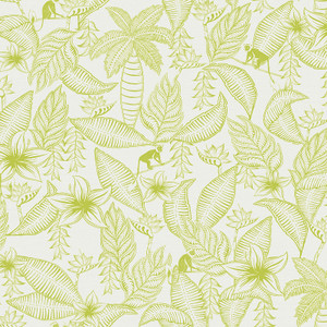 Galerie 12700 - Ted Baker Fantasia Botanics Animals White Green Galerie Wallpaper roll - luxury design for UK feature walls