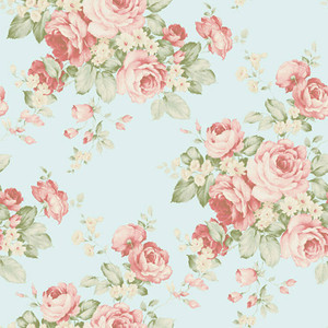 Galerie AB27615 - Abby Rose 4 Floral Roses Turquoise Red Green Galerie Wallpaper roll - luxury design for UK feature walls