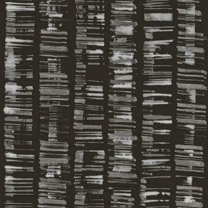 Galerie G78280 - Bazaar Linear Tribal Design Black, grey, silver Galerie Wallpaper roll - luxury design for UK feature walls