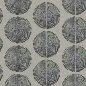 Galerie G78330 - Bazaar Trible Circles Black, grey Galerie Wallpaper roll - luxury design for UK feature walls