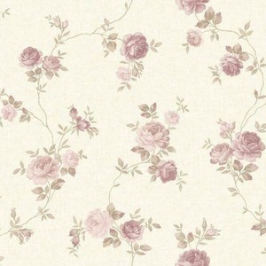 Galerie CN26565 - Rose Garden Trailing Roses Striped Beige Galerie Wallpaper roll - luxury design for UK feature walls