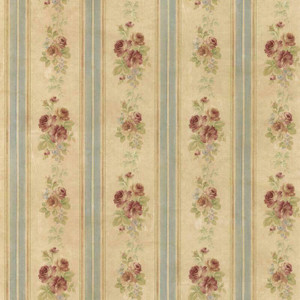Galerie CN26573 - Rose Garden Trailing Roses Striped Pink Taupe Galerie Wallpaper roll - luxury design for UK feature walls