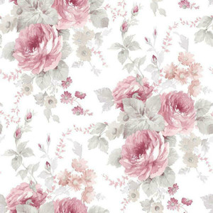 Galerie RG35722 - Rose Garden Trailing Roses Pink Galerie Wallpaper roll - luxury design for UK feature walls