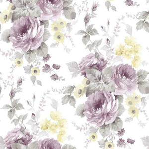 Galerie RG35725 - Rose Garden Trailing Roses Purple Lilac Galerie Wallpaper roll - luxury design for UK feature walls