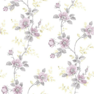 Galerie RG35729 - Rose Garden Vine Roses Purple Galerie Wallpaper roll - luxury design for UK feature walls