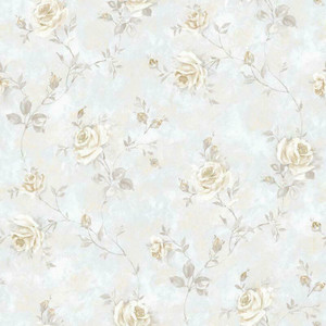 Galerie RG35735 - Rose Garden Vine Roses Beige Galerie Wallpaper roll - luxury design for UK feature walls