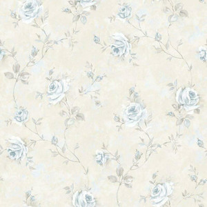 Galerie RG35737 - Rose Garden Vine Roses Blue Galerie Wallpaper roll - luxury design for UK feature walls