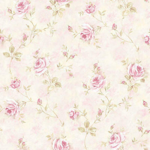 Galerie RG35741 - Rose Garden Vine Roses Pink Galerie Wallpaper roll - luxury design for UK feature walls