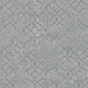 Galerie DWP0246-03 - Emporium Distressed Quatrefoil Trellis Silver Galerie Wallpaper roll - luxury design for UK feature walls