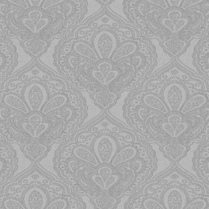 Galerie DWP0247-03 - Emporium Mehndi Damask Silver Galerie Wallpaper roll - luxury design for UK feature walls
