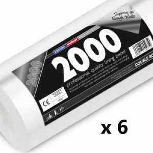 6 x DOUBLE Rolls Mav Erfurt 2000 Grade Lining Paper (20m x 53cm)