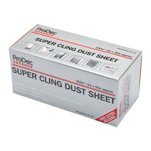 Prodec Advance Super Cling Dust Sheet 200M2 + Free Cutter