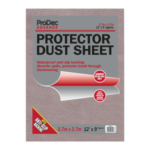 ProDec Advance 12' x 9' Water Resistant Protector Dust Sheet For Covering Floors