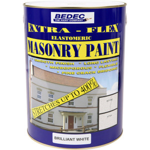 5lt Bedec Extra-Flex Elastomeric Water-Based Quick Drying Smooth Masonry