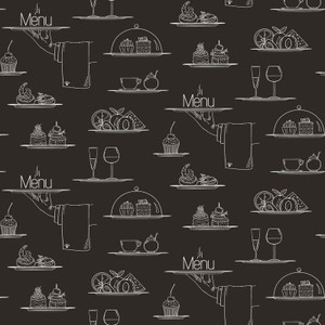 Galerie G45408 - Just Kitchens Chalkboard Menu Black Galerie Wallpaper roll - luxury design for UK feature walls