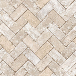 Galerie G45429 - Just Kitchens Herringbone Brick Beige Grey Galerie Wallpaper roll - luxury design for UK feature walls