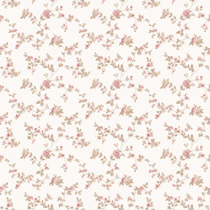 G56648 - Small Prints Delicate Floral Cranberry, tan Galerie Wallpaper G56648 - Small Prints Delicate Floral Cranberry, tan Galerie Wallpaper