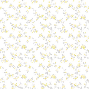 G56650 - Small Prints Delicate Floral Yellow, grey Galerie Wallpaper G56650 - Small Prints Delicate Floral Yellow, grey Galerie Wallpaper
